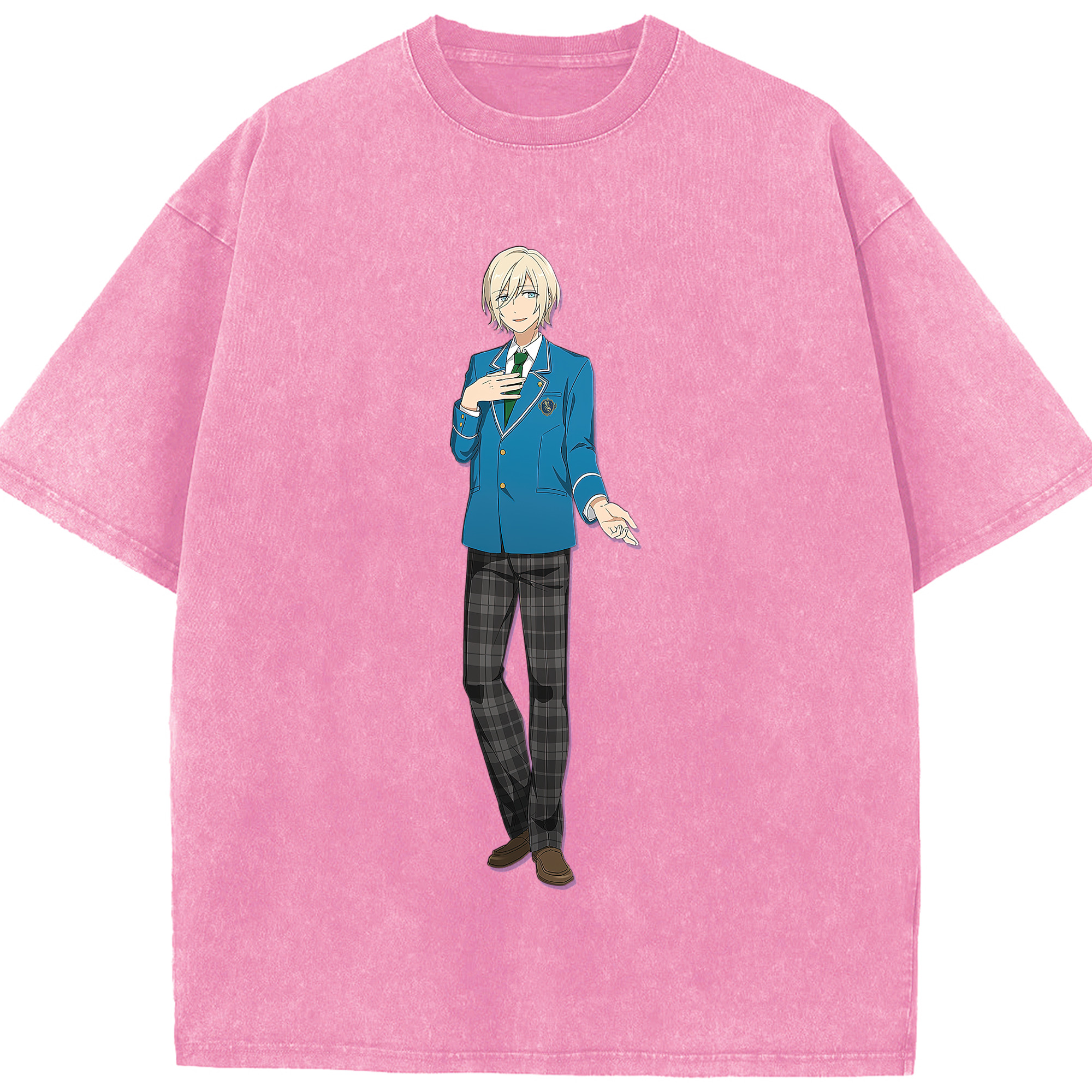 （画像用） あんさんぶるスターズ! Ensemble Stars 綿100% ヴィンテージ風 半袖Tシャツ（フロントプリント）
